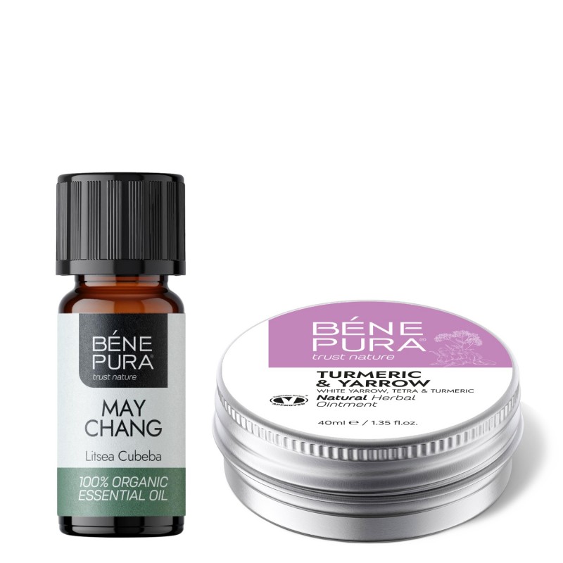 Hemorroidide Salv Valge Yarrow, Tetra ja Kurkumiga ja Bio Litsea Cubeba Eeterlik õli - GMC