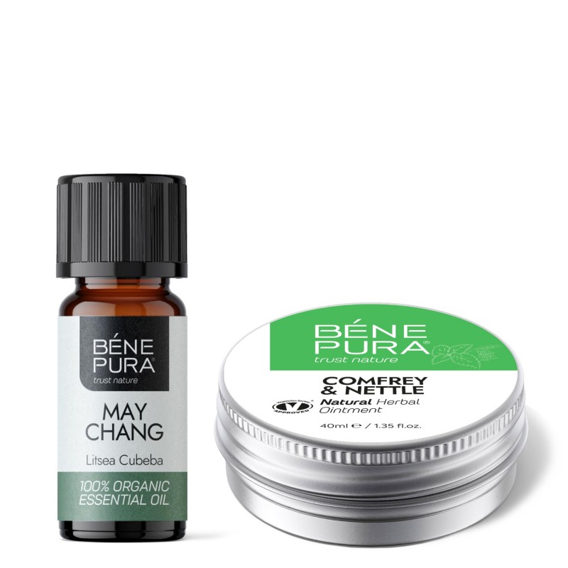Liigesesalv Comfreyga ja Nõges ja Bio Litsea Cubeba Eeterlik õli - GMC