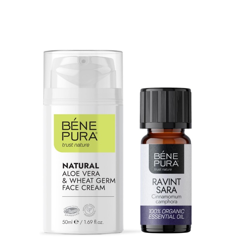 Aloe Vera Näokreem ja Bio Ravintsara Eeterlik õli - GMC