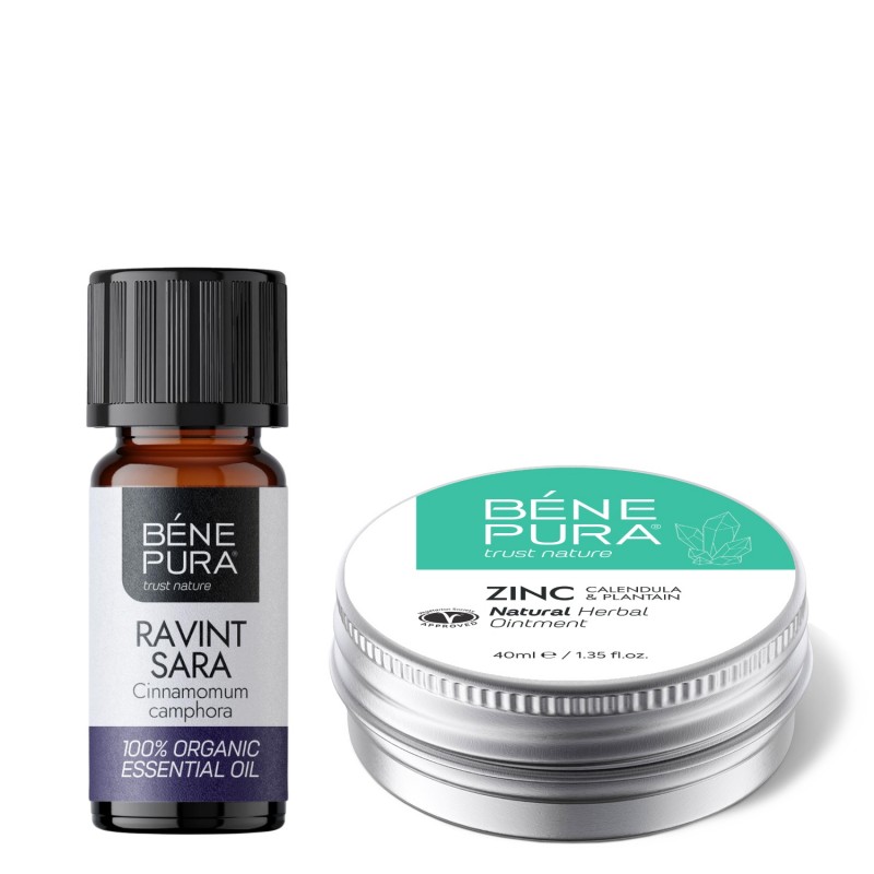 Sügeluse Salv koos Tsinkoksiidi ja Bio Ravintsara Eeterlik õli - GMC