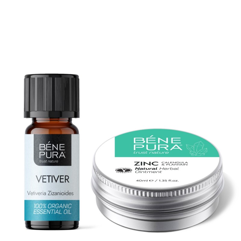 Sügeluse Salv koos Tsinkoksiidi ja Bio Vetiver Eeterlik õli - GMC