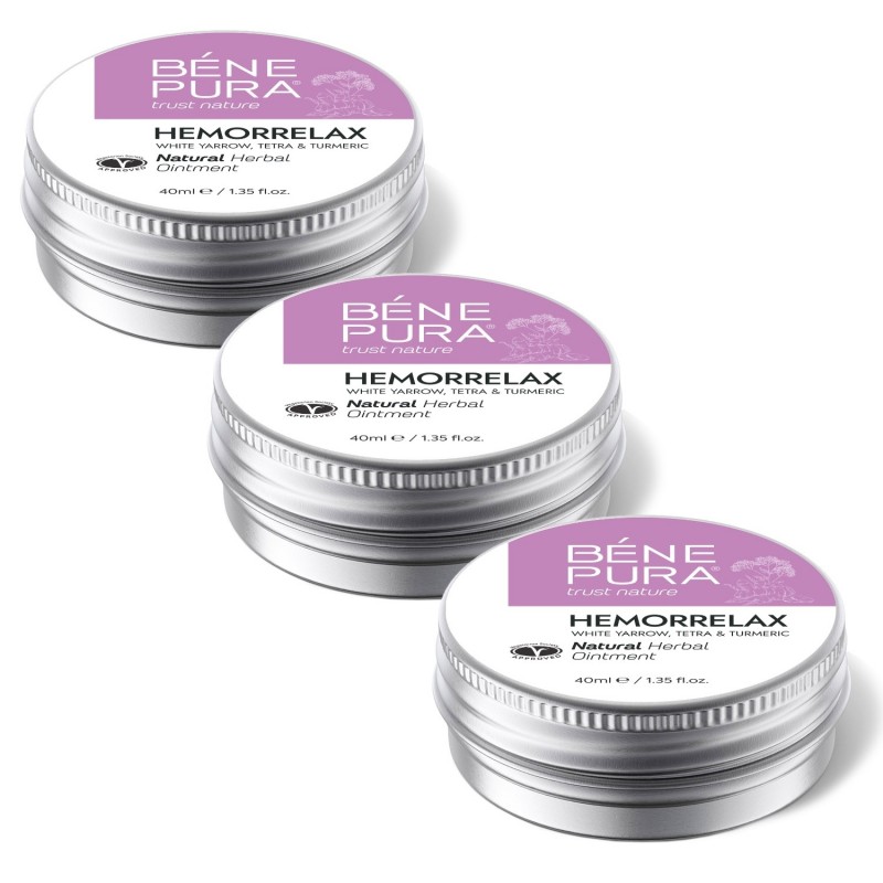 3x Hemorroidide Salv Valge Yarrow, Tetra ja Kurkumiga - 40ml - 