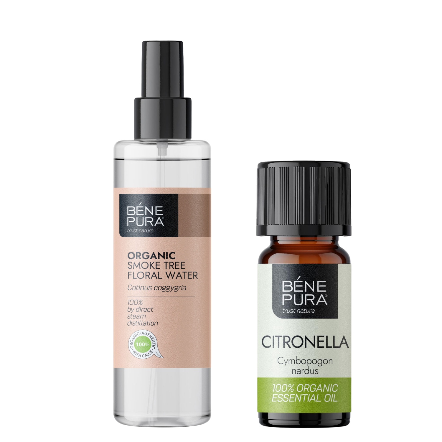 Bio Suitsupuu Lillevesi ja Bio Citronella Eeterlik õli