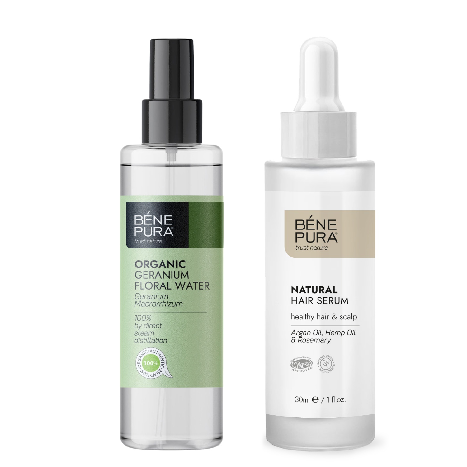 Juukseseerum ja Bio Geraniumi Lillevesi