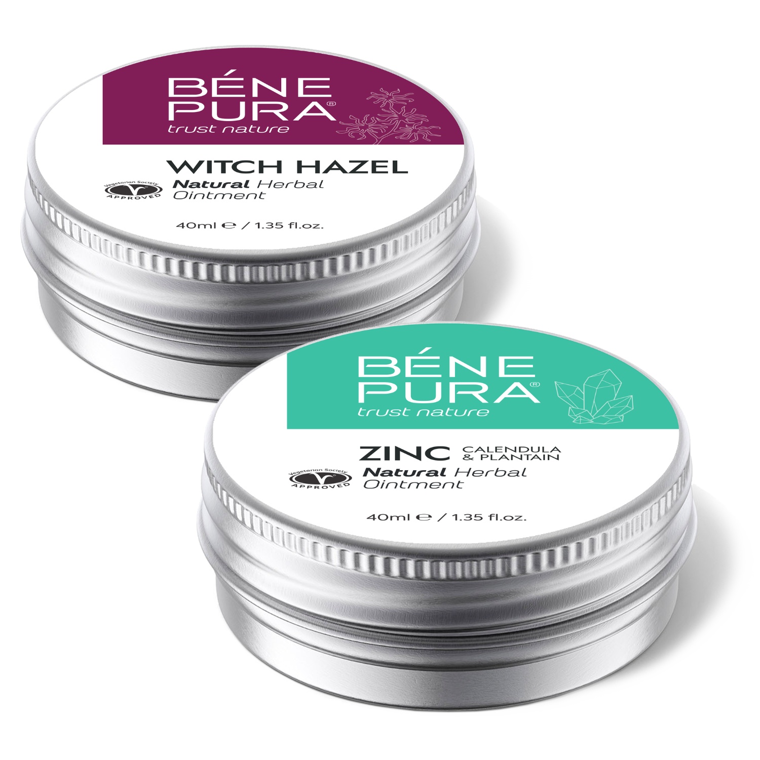 Hemorroidide Salv Nõiapuuga ja Sügeluse Salv koos Tsinkoksiidi