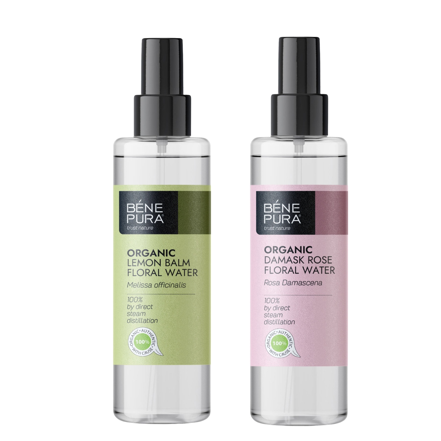 Bio Sidrunmelissi Lillevesi ja Bio Rosa Damascena Lillevesi