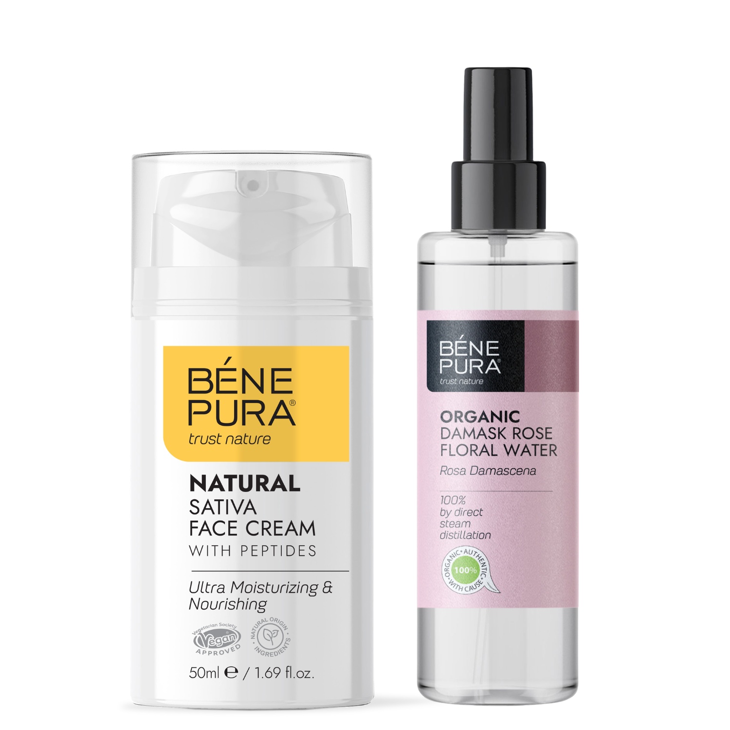 Niisutav Näokreem ja Bio Rosa Damascena Lillevesi