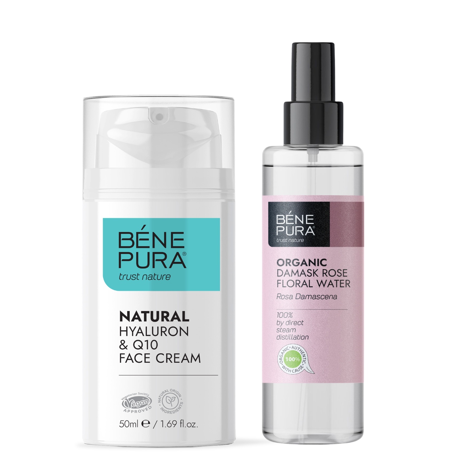 Hyaluron & Q10 Näokreem ja Bio Rosa Damascena Lillevesi