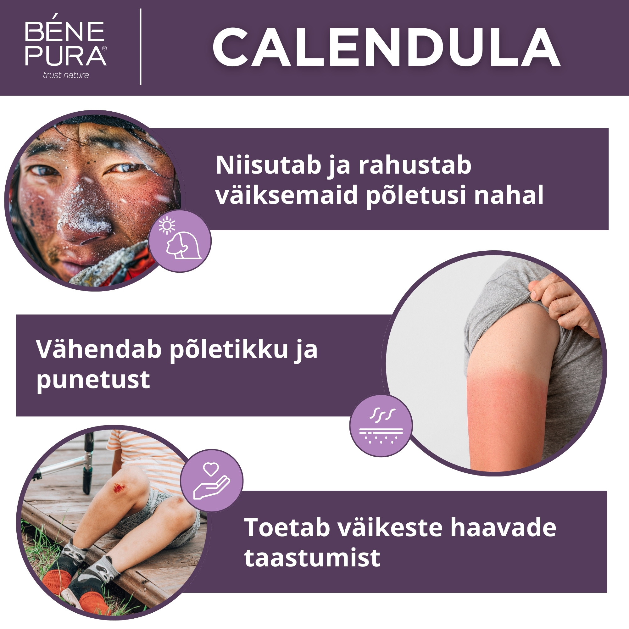Salvid Haavade jaoks, Põletuste jaoks ja Sügeluse jaoks komplekt
