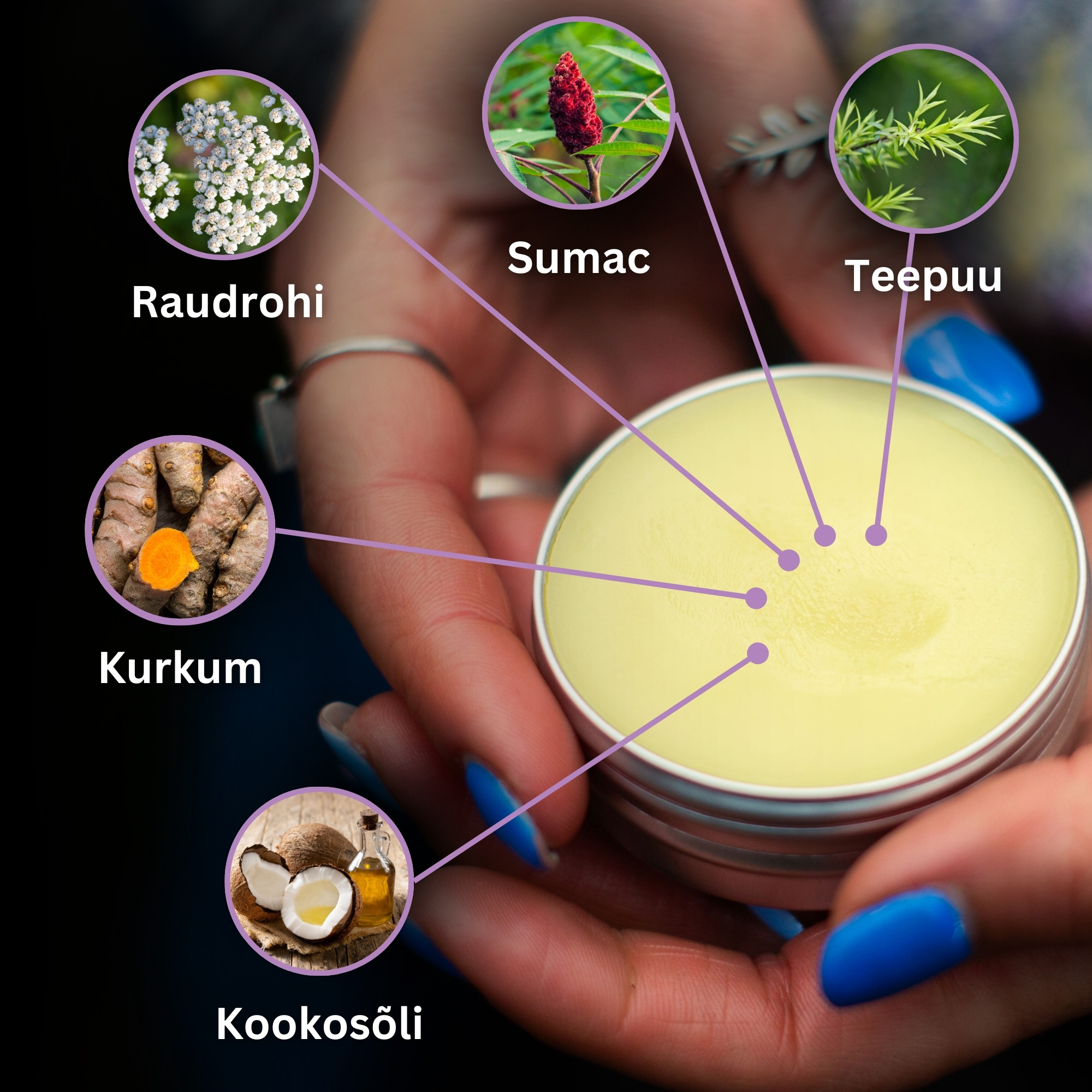 2x Hemorroidide Salv Valge Yarrow, Tetra ja Kurkumiga - 40ml