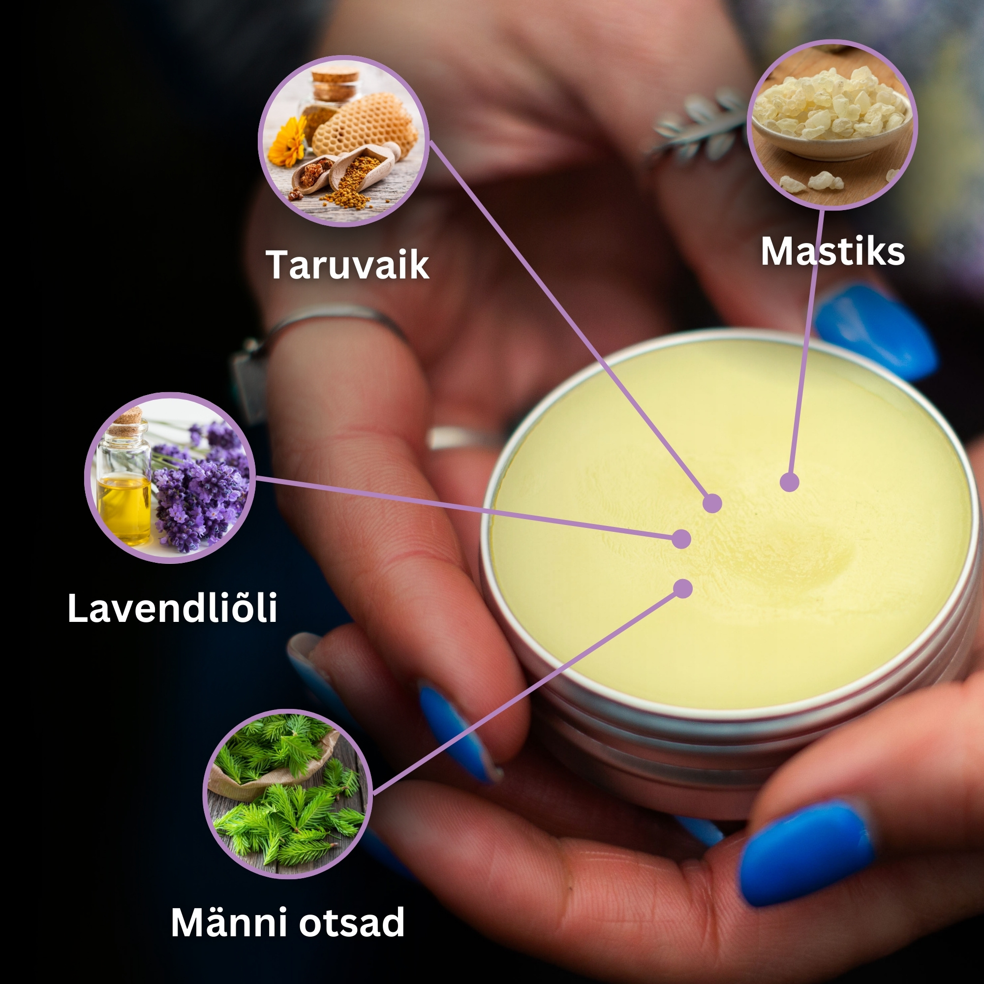 Nahaärrituste jaoks mõeldud salvid komplekt