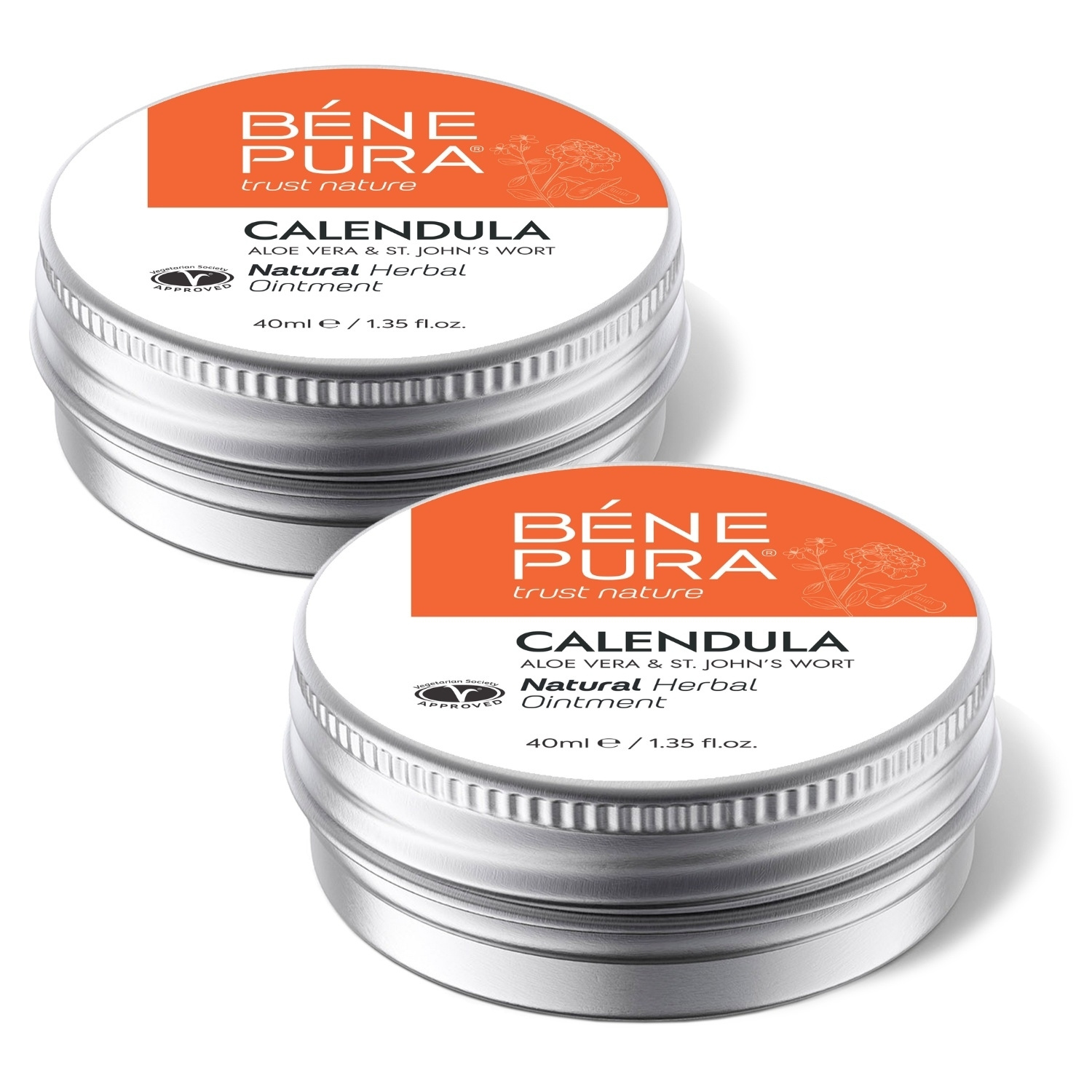 2x Põletus- ja haavasalv Saialille, Aloe Vera ja Naistepunaga - 40ml