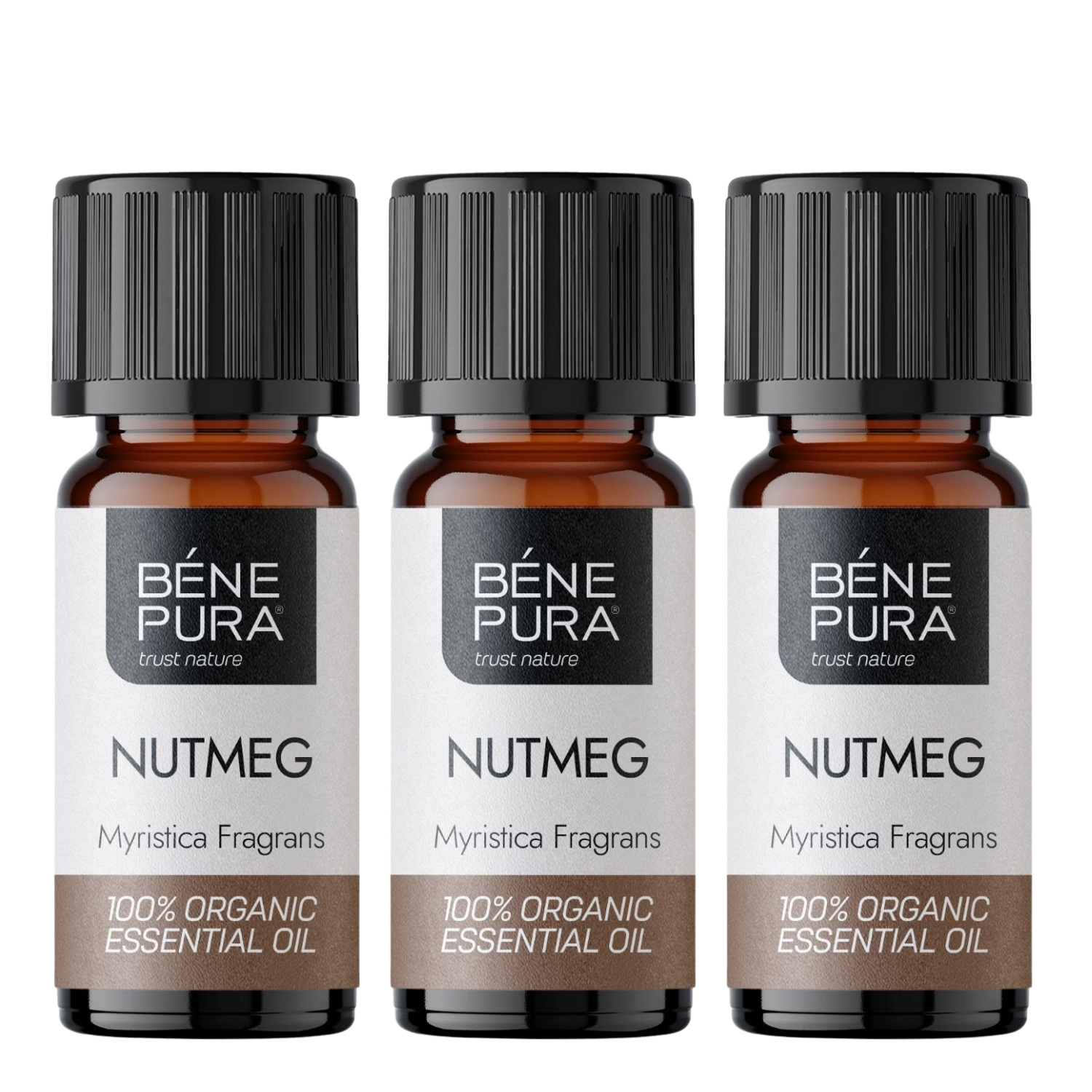3x Bio Muskaatpähkel Eeterlik õli - 10ml - Benepura.ee 3x Bio Muskaatpähkel Eeterlik õli - 10ml
