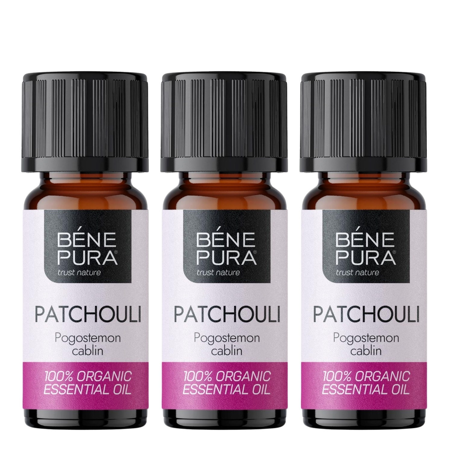 3x Bio Patšuli Eeterlik õli - 10ml - Benepura.ee 3x Bio Patšuli Eeterlik õli - 10ml