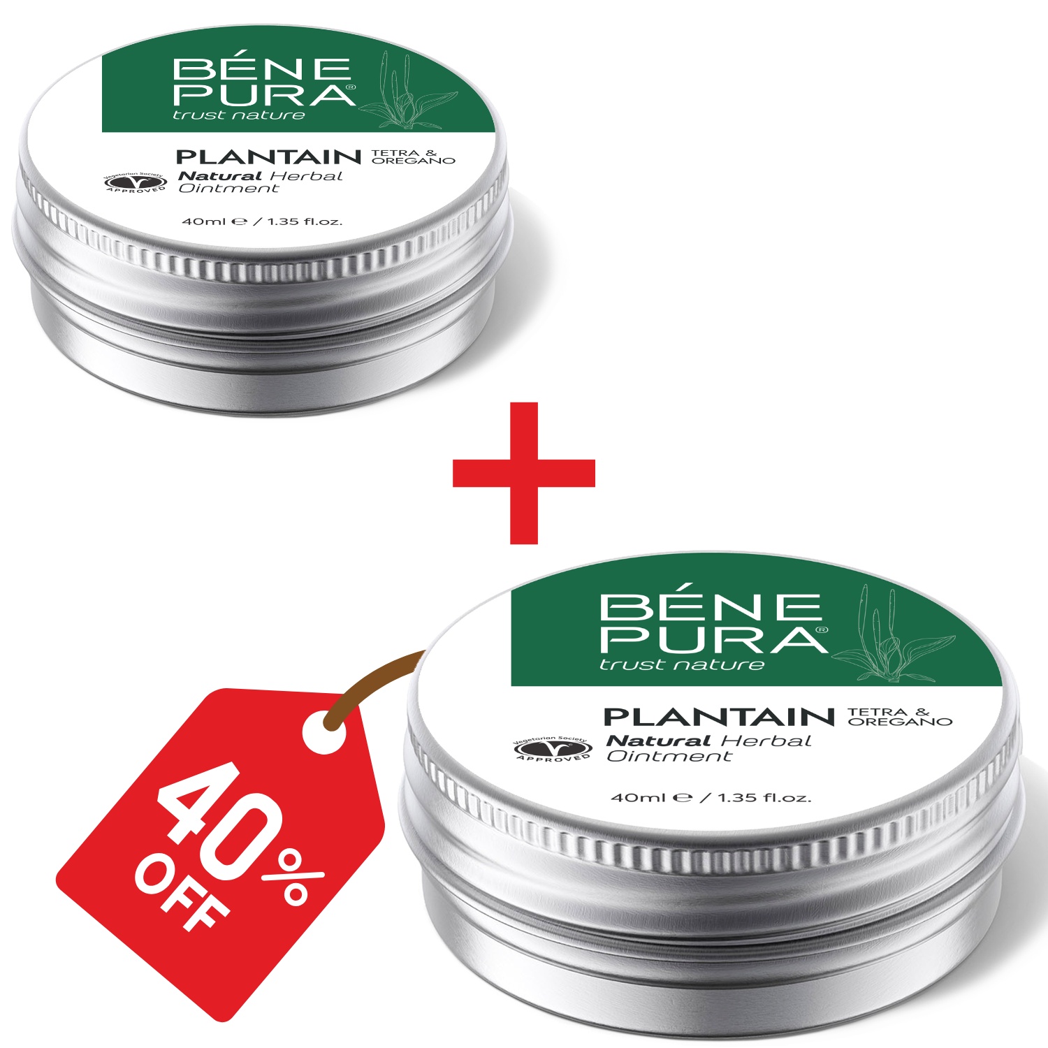 2x Sügeluse Salv koos Plantaini - 40ml  - Toote võrdlus